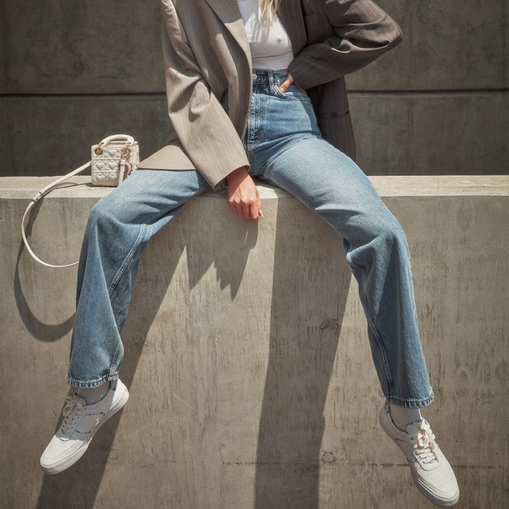 Reformation Harlow Leather Sneaker